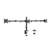 Brateck Triple-Monitor Steel Articulating Monitor Mount Fit Most 17'-27' Monitor Weight Capacity (per screen):7kg, VESA: 75x75,100x100(Black) LDT66-C034