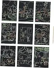 Toyvian 1set Creative Scratch Painting Paper for Boy Girl Doodle Supplies Stylus for Family Activities Kindergarten Fun and Birthday Parties for Boys and Girls