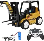 Toyvian 1 Set Wireless Remote Control Forklift for Channel Engineering Vehicle with Skid Tires for Construction Play and Parent Interaction