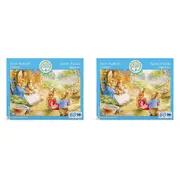 2x 60pc New York Puzzle Company Peter Rabbit Jigsaw Puzzle 48x33cm Home 4y+