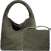 [JINMANXUE] Woven Purse for Women, Neoprene Top-handle Shoulder Bag, Hobo Tote, Travel Handbag, Wrist Bag For Work Shopping