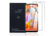[2 PACK] Samsung Galaxy A11 Screen Protector Full Coverage Tempered Glass Screen Protector Guard (Clear) - Case Friendly