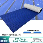 Boat Flooring Sheet EVA Foam Marine Teak Decking Carpet Blue Easy to Instal