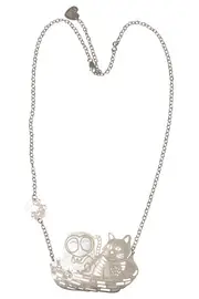 Owl And Pussycat Ss Necklace--POL-NESSOP