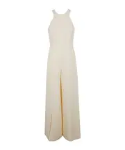 TWINSET Open-Back Sleeveless Wide-Leg Jumpsuit IT46 Nude