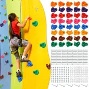 40 Pcs Rock Climbing Holds Set for Kids with Mounting Screws and 2 Wrenches, ...