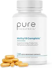Methyl B Complete - 120 Vegetable Capsules | Optimal Methylation Support Supplement with Quatrefolic 5-MTHF (Active folate), Methylcobalamin (Active B12), B2, B6, and TMG | Pharmaceutical Grade