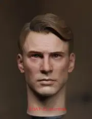 Custom Captain America Chris Evans 1/6 Scale Male Action Figure Head Sculpt