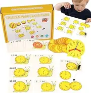 Analog Clock for Kids Learning - Cute Snail Designs Teaching Clock,Fun Educational Science Kit, Early Development Activity for 3+ Years Old Kids