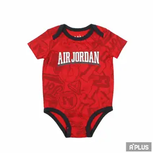 NIKE Jordan 嬰幼兒連身衣 爬爬服 包屁衣 三件組 黑白紅 - JD2112101NB-001