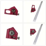 Clear Scale Aluminium Angles Ruler Tool for Accurate Measurements in Woodworking