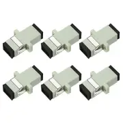 Fiber Optic Coupler SC/UPC Multi-Mode Simplex for Network Internet, 6 Pack