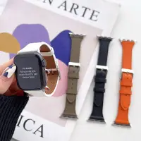 在飛比找Yahoo!奇摩拍賣優惠-gaming微小配件-T型十字紋皮革錶帶 適用Apple W