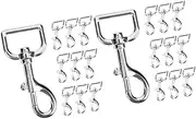 Stud Buckle Swivel Dog Leash Buckle Dog Leash Clasp Replacement Snaps S Hook Keychain for Keys Siding Hooks Metal Key Carabiner Clip Stainless Steel to Rotate Pet