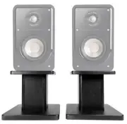 (2) 8” Black Bookshelf Speaker Stands For Polk Audio S20 Bookshelf Speakers