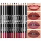 12 Pcs Long-Lasting Lipstick Set with Professional Lip Liner Pencil and Matte Li