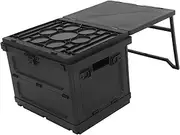 Folding Camping Storage Box Portable Car Trunk Organizer Bin Collapsible Utility Crate for Tools Food Drinks and Travel Camping Essentials