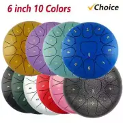 6-inch Steel Tongue Drum, 11 Note Meditation Yoga Percussion Instrument