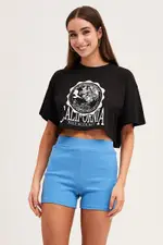 Blue Biker Shorts High Rise - Size 14, Women's Leggings