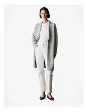 [Trenery] Modern Sateen Straight Leg Jean in Parchment