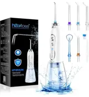 H2Ofloss Cordless Water Dental Flosser, Portable Oral Teeth Cleaner,5 Mode,300mL