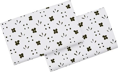 NIP Marimekko Kukkaketo Cotton White Black Pillowcase Set, Standard