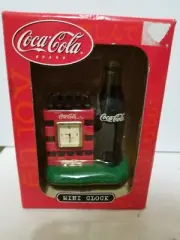 Vintage Coca-Cola Collectible Mini Clock with original packaging 1999 Never Open