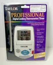 NEW Taylor Professional Digital Cooking Thermometer Timer w/Probe 1470