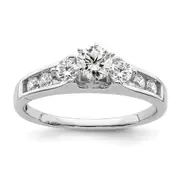 14k White Gold 5/8 Ct. Lab Grown Diamond VS/SI+ G+ Round Engagement Ring