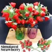 1pcs Artificial Strawberry Stems Fake Strawberry Fruit Home Party Decoration