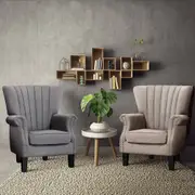 1x Artiss Armchair Accent Chair Fabric Andrew