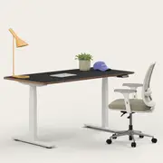 Recess Ergo Bundle | Ergonomic Chair Desk | Home Office Furniture Packages, Eucalypt / Large - 150W x 75D (cm) / Blackout/White