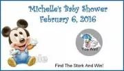 10 Baby Shower Scratch Off tickets Baby Mickey Mouse personalized game