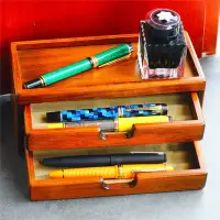 在飛比找Yahoo!奇摩拍賣優惠-文具盒日本豐岡Toyooka Craft高級木制胡桃木鋼筆收