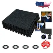 Durable Rubber Exercise Mats Set - Protective Flooring for Weights & Cardio
