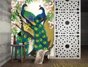 3D Peacock Feather O225 Wallpaper Wall Murals Removable Wallpaper Sticker Eve