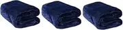 GLSTOY 3pcs Super Soft Flannel Fleece Pet Blanket Couch Throw Plush Solid Pet Blanket Warm Bedding for Dogs (Dark)