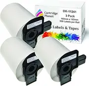 Cartridge Planet 3 Pack Compatible Label Roll for Brother DK-11241 DK11241 102mm x 152mm 200 Labels per Roll for Brother QL1050 QL1050N QL1060N QL1100 QL1110NWB Label Printer