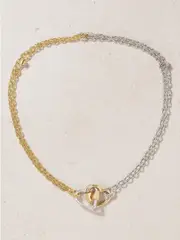 [Marla Aaron] Marla Aaron - 14-karat Gold And Silver Necklace - One size One size Gold