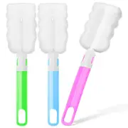 3pcs Bottle Brush Sponge Cup Brush Replaceable Bottle Cleaner Brush Water