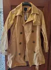 LANE BRYANT PLUS SIZE 14 LADIES RAIN COAT TRENCH STYLE BELTED JACKET MUSTARD