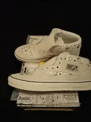 NEW Vans mens Half Cab 10.5 Peanuts Snoopy Family Haystack Marshmallow Suede