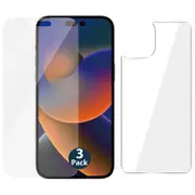 3 Pack Soft Pet Film Screen Protector for Apple iPhone 14 Pro Max Front and Back