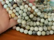 15" 6mm 8mm 10mm 12mm AB Multicolored Amazonite FACETED round beads gemstone