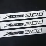 3x Chrome Silver XDrive 30d Plastic Decal Badge Sticker Emblem G05 Turbo Limited (for: Renault)