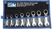 SP Tools SP10188 - Gear Spanner Set 8 Piece SAE Stubby - Reversible