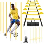 Soccer Agility Training Poles Equipment- Includes 6 Agility Poles,6 Jumping H...