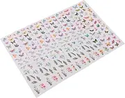 VILLFUL 5 Sheets Nail Art Stickers Nail Adhesive Stickers Nail Sticker Self-Adhesive Nail Decals Nail Decor Nails Stickers Butterfly Stickers Decals for Nails Decal Stickers