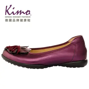 【Kimo】小花真皮氣質娃娃鞋 女鞋（香檳紫 KBBWF006359）