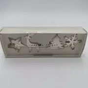 4 Pier 1 Imports Christmas Silver Plated Napkin Rings Star Tree Snowflake Deer